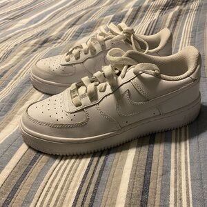 Nike white Air Force ones boys